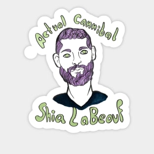 Actual Cannibal Shia LaBeouf Sticker